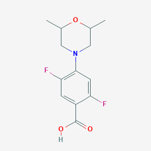 molecular formula C13H15F2NO3 B1413185 4-(2,6-Dimethylmorpholin-4-yl)-2,5-difluorobenzoic acid CAS No. 1858241-65-2