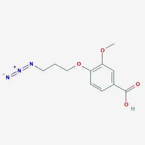 molecular formula C11H13N3O4 B1413190 4-(3-叠氮丙氧基)-3-甲氧基苯甲酸 CAS No. 2096986-29-5