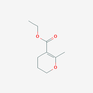 molecular formula C9H14O3 B141320 Ethyl 6-methyl-3,4-dihydro-2H-pyran-5-carboxylate CAS No. 10226-28-5