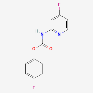 molecular formula C12H8F2N2O2 B1413207 4-Fluorophenyl 4-fluoropyridin-2-ylcarbamate CAS No. 1993323-88-8