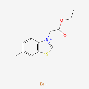 molecular formula C12H14BrNO2S B14132077 3-(2-Ethoxy-2-oxoethyl)-6-methyl-1,3-benzothiazol-3-ium bromide CAS No. 89059-16-5