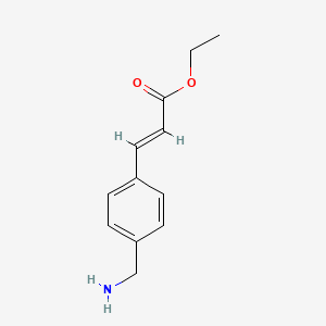 molecular formula C12H15NO2 B14132103 Ethyl 3-(4-(aminomethyl)phenyl)acrylate CAS No. 792185-51-4