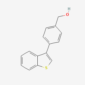 molecular formula C15H12OS B14132136 (4-(Benzo[b]thiophen-3-yl)phenyl)methanol 