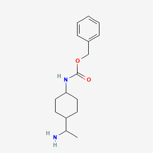 molecular formula C16H24N2O2 B1413223 trans [4-(1-Aminoethyl)-cyclohexyl]-carbamic acid benzyl ester CAS No. 2197189-61-8
