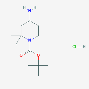 molecular formula C12H25ClN2O2 B1413224 tert-Butyl 4-amino-2,2-dimethylpiperidine-1-carboxylate hydrochloride CAS No. 2202948-67-0