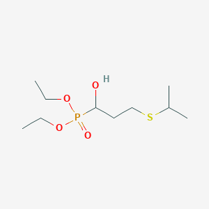 Diethyl {1-hydroxy-3-[(propan-2-yl)sulfanyl]propyl}phosphonate