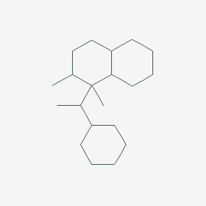 molecular formula C20H36 B14132246 1-(1-Cyclohexylethyl)-1,2-dimethyldecahydronaphthalene CAS No. 88776-48-1