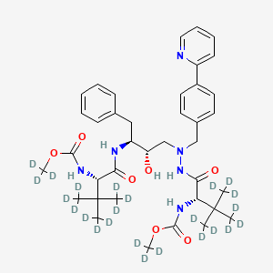 trideuteriomethyl N-[(2S)-4,4,4-trideuterio-1-[[(2S,3S)-3-hydroxy-1-phenyl-4-[(4-pyridin-2-ylphenyl)methyl-[[(2S)-4,4,4-trideuterio-2-(trideuteriomethoxycarbonylamino)-3,3-bis(trideuteriomethyl)butanoyl]amino]amino]butan-2-yl]amino]-1-oxo-3,3-bis(trideuteriomethyl)butan-2-yl]carbamate