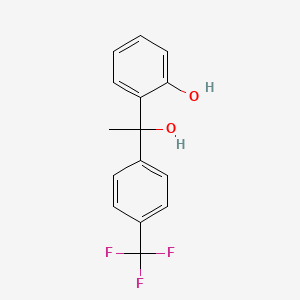 molecular formula C15H13F3O2 B14132298 2-(1-Hydroxy-1-(4-(trifluoromethyl)phenyl)ethyl)phenol 