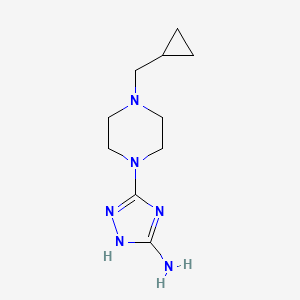 B14132389 3-[4-(cyclopropylmethyl)piperazin-1-yl]-1H-1,2,4-triazol-5-amine CAS No. 89292-43-3