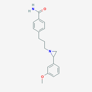 molecular formula C19H22N2O2 B14132469 4-{3-[2-(3-Methoxyphenyl)aziridin-1-yl]propyl}benzamide CAS No. 88960-99-0