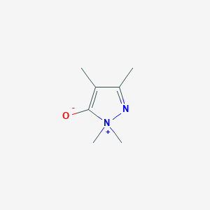 molecular formula C7H12N2O B14132473 1,1,3,4-Tetramethyl-1H-pyrazol-1-ium-5-olate CAS No. 84661-59-6