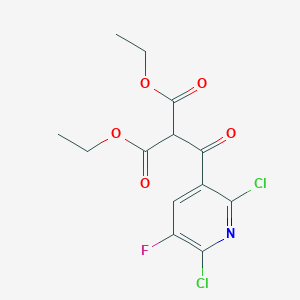 molecular formula C13H12Cl2FNO5 B14132479 Diethyl (2,6-dichloro-5-fluoro-pyridine-3-carbonyl)-malonate CAS No. 96568-03-5