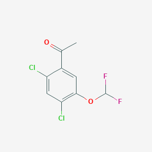 molecular formula C9H6Cl2F2O2 B1413248 2',4'-Dichloro-5'-(difluoromethoxy)acetophenone CAS No. 1806321-02-7