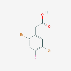 molecular formula C8H5Br2FO2 B1413249 2,5-Dibromo-4-fluorophenylacetic acid CAS No. 1806307-38-9