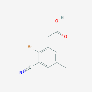 2-(2-Bromo-3-cyano-5-methylphenyl)acetic acid