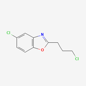 molecular formula C10H9Cl2NO B14132564 5-Chloro-2-(3-chloropropyl)-1,3-benzoxazole 