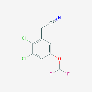 molecular formula C9H5Cl2F2NO B1413263 2,3-Dichloro-5-(difluoromethoxy)phenylacetonitrile CAS No. 1806301-63-2