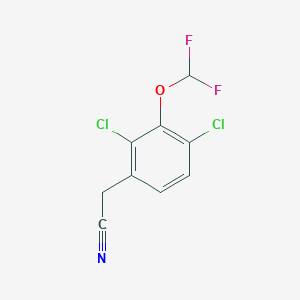 molecular formula C9H5Cl2F2NO B1413270 2,4-Dichloro-3-(difluoromethoxy)phenylacetonitrile CAS No. 1803819-08-0