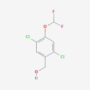 molecular formula C8H6Cl2F2O2 B1413276 2,5-Dichloro-4-(difluoromethoxy)benzyl alcohol CAS No. 1807184-62-8