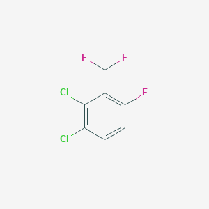 molecular formula C7H3Cl2F3 B1413282 2,3-Dichloro-6-fluorobenzodifluoride CAS No. 1803718-52-6