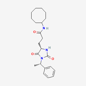 N-cyclooctyl-3-{(4S)-2,5-dioxo-1-[(1S)-1-phenylethyl]imidazolidin-4-yl}propanamide