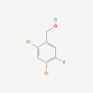 molecular formula C7H5Br2FO B1413283 2,4-Dibromo-5-fluorobenzyl alcohol CAS No. 1806354-08-4
