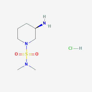 molecular formula C7H18ClN3O2S B1413284 (3R)-3-amino-N,N-dimethylpiperidine-1-sulfonamide hydrochloride CAS No. 1807921-11-4