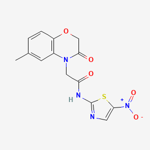 2,3-Dihydro-6-methyl-N-(5-nitro-2-thiazolyl)-3-oxo-4H-1,4-benzoxazine-4-acetamide