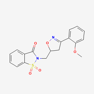 2-{[3-(2-methoxyphenyl)-4,5-dihydro-1,2-oxazol-5-yl]methyl}-1,2-benzothiazol-3(2H)-one 1,1-dioxide