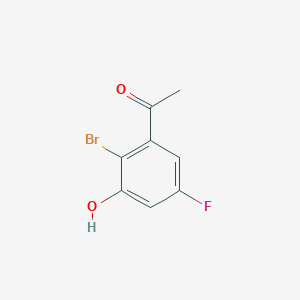molecular formula C8H6BrFO2 B1413287 1-(2-Bromo-5-fluoro-3-hydroxyphenyl)ethanone CAS No. 1805189-60-9