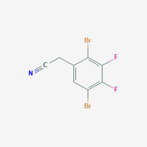 molecular formula C8H3Br2F2N B1413288 2,5-Dibromo-3,4-difluorophenylacetonitrile CAS No. 1807040-73-8