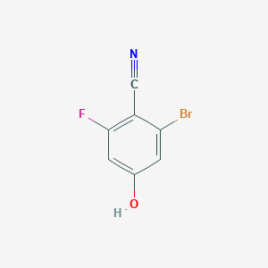 molecular formula C7H3BrFNO B1413290 2-Bromo-6-fluoro-4-hydroxybenzonitrile CAS No. 1807144-94-0