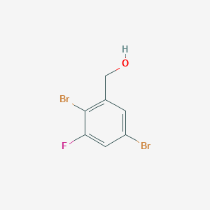 molecular formula C7H5Br2FO B1413294 2,5-Dibromo-3-fluorobenzyl alcohol CAS No. 1803784-67-9