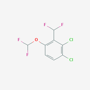 molecular formula C8H4Cl2F4O B1413298 2,3-Dichloro-6-(difluoromethoxy)benzodifluoride CAS No. 1803830-91-2
