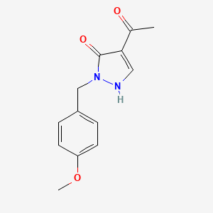 4-Acetyl-2-[(4-methoxyphenyl)methyl]-1,2-dihydro-3H-pyrazol-3-one