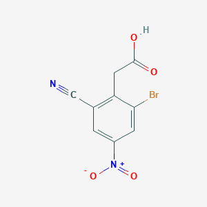 molecular formula C9H5BrN2O4 B1413300 2-(2-Bromo-6-cyano-4-nitrophenyl)acetic acid CAS No. 1807030-24-5