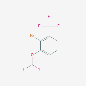 molecular formula C8H4BrF5O B1413301 2-Bromo-1-(difluoromethoxy)-3-(trifluoromethyl)benzene CAS No. 1807026-77-2