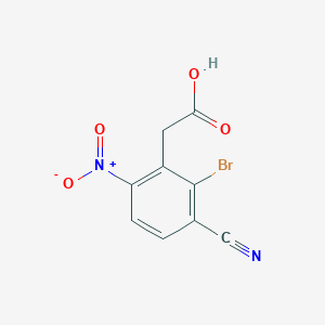 molecular formula C9H5BrN2O4 B1413306 2-(2-Bromo-3-cyano-6-nitrophenyl)acetic acid CAS No. 1806853-60-0