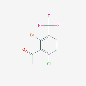 molecular formula C9H5BrClF3O B1413307 2'-Bromo-6'-chloro-3'-(trifluoromethyl)acetophenone CAS No. 1805018-17-0