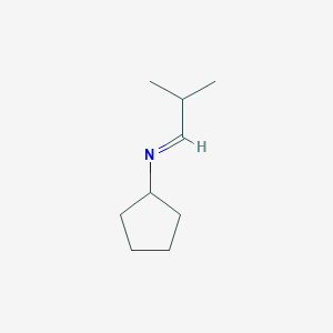 molecular formula C9H17N B14133112 (1E)-N-Cyclopentyl-2-methylpropan-1-imine CAS No. 89136-85-6