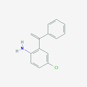 molecular formula C14H12ClN B14133114 Benzenamine,4-chloro-2-(1-phenylethenyl)- CAS No. 3158-99-4