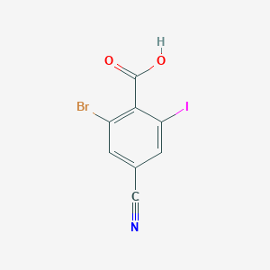 2-Bromo-4-cyano-6-iodobenzoic acid