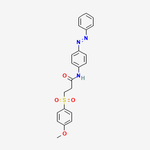 (E)-3-((4-methoxyphenyl)sulfonyl)-N-(4-(phenyldiazenyl)phenyl)propanamide