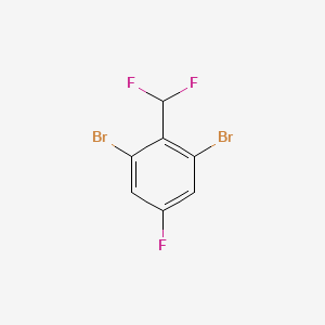 molecular formula C7H3Br2F3 B1413313 2,6-Dibromo-4-fluorobenzodifluoride CAS No. 1805122-63-7