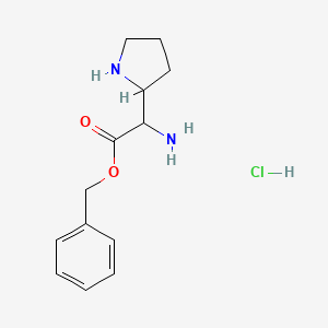 molecular formula C13H19ClN2O2 B14133161 Benzyl 2-amino-2-pyrrolidin-2-ylacetate;hydrochloride 