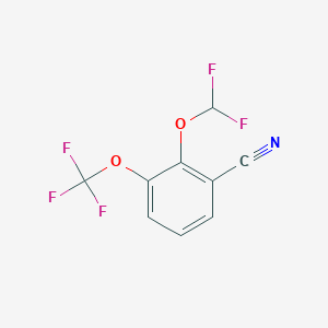 molecular formula C9H4F5NO2 B1413318 2-Difluoromethoxy-3-(trifluoromethoxy)benzonitrile CAS No. 1803734-58-8