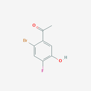 molecular formula C8H6BrFO2 B1413321 1-(2-Bromo-4-fluoro-5-hydroxyphenyl)ethanone CAS No. 1807143-24-3