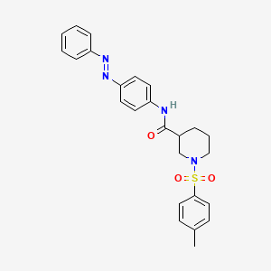 (E)-N-(4-(phenyldiazenyl)phenyl)-1-tosylpiperidine-3-carboxamide