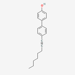 molecular formula C20H22O B14133227 4'-(Oct-1-yn-1-yl)-[1,1'-biphenyl]-4-ol 